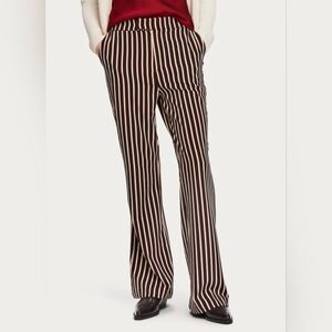 Scotch & Soda Black Subtle Metallic Striped Women's Pants Medium 70's Work Nice